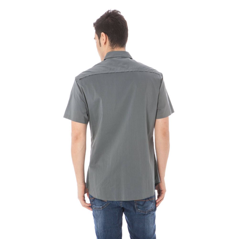 Grigio Cotone Mens Shirt