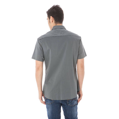 Grigio Cotone Mens Shirt