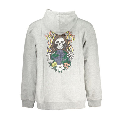 Gray Cotton Men Sweatshirt