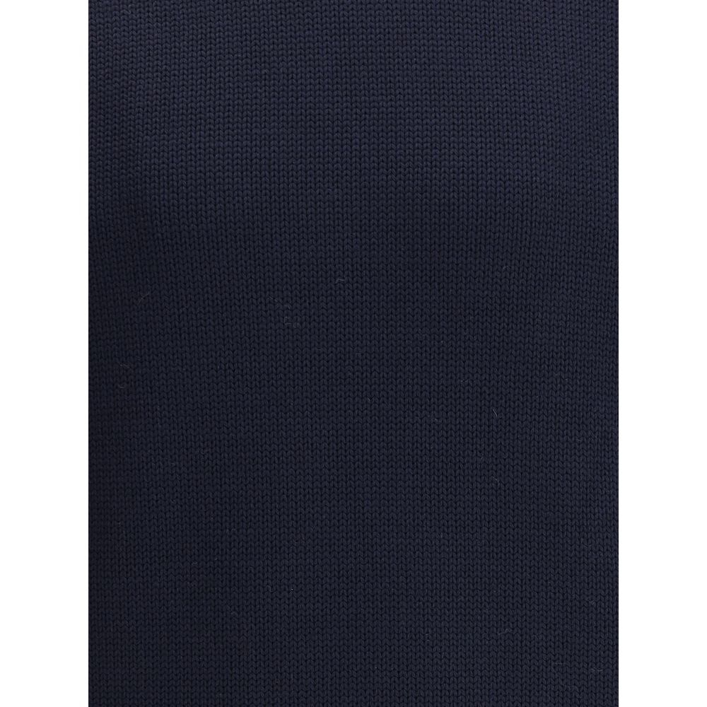 Blue Merino Wool Turtleneck