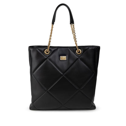 Black Leather Tote Bag