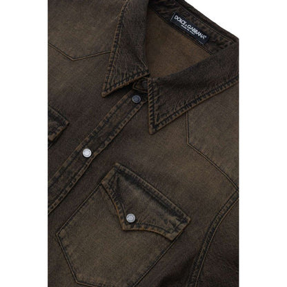Brown Denim Shirt