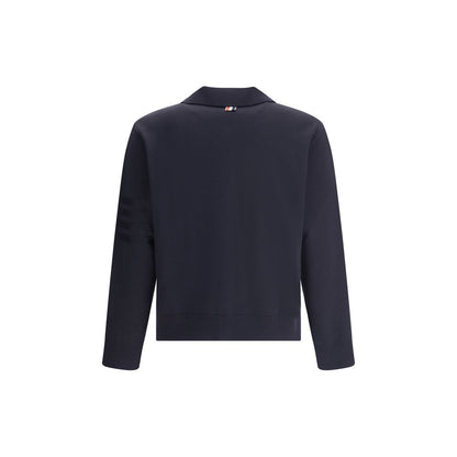 Blue Fleece Wool Cardigan
