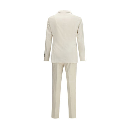 Cream Cotton Two-Piece Suit