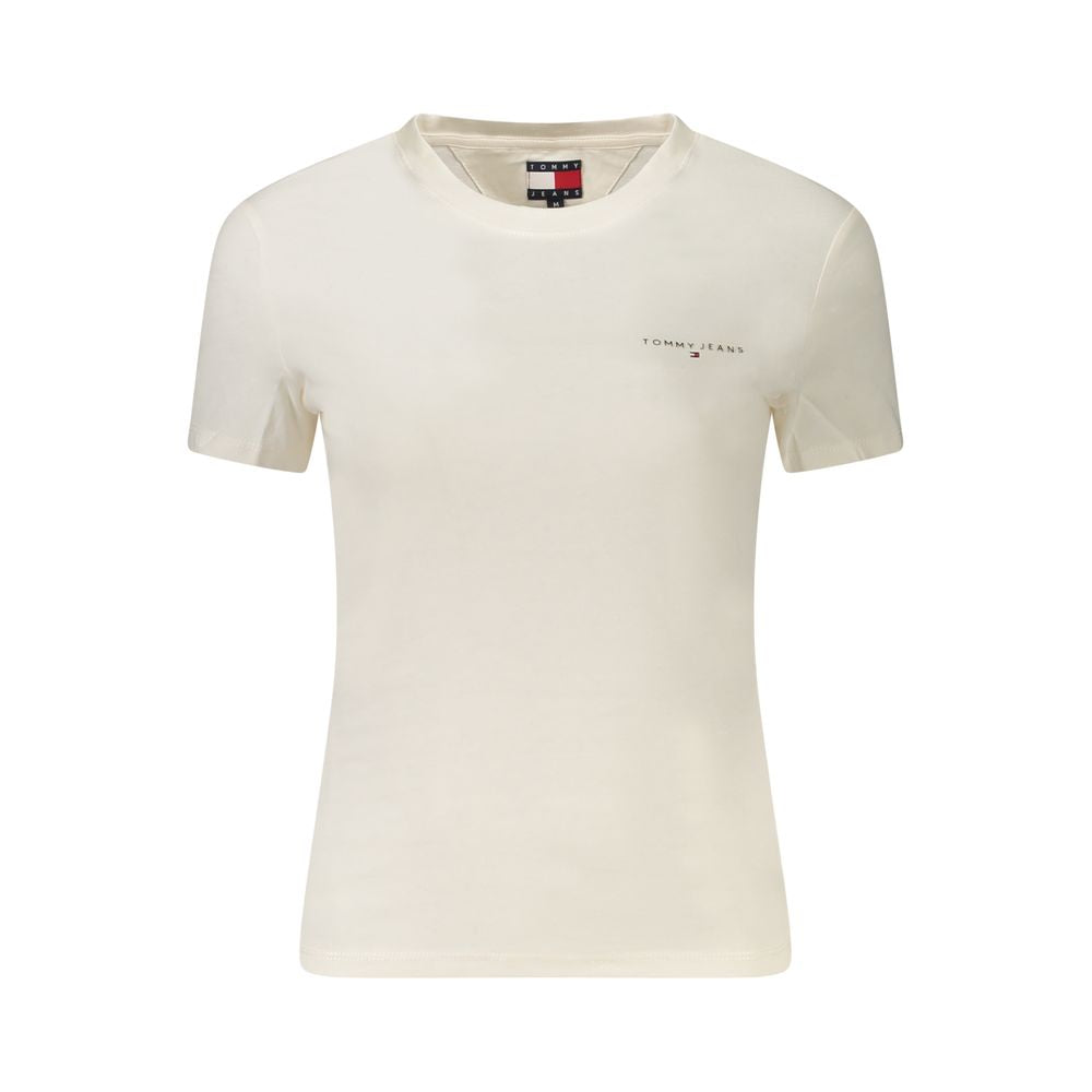 White Cotton Women T-Shirt