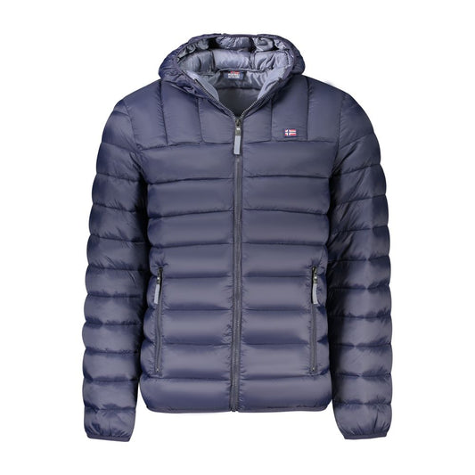 Blue Polyamide Men Jacket