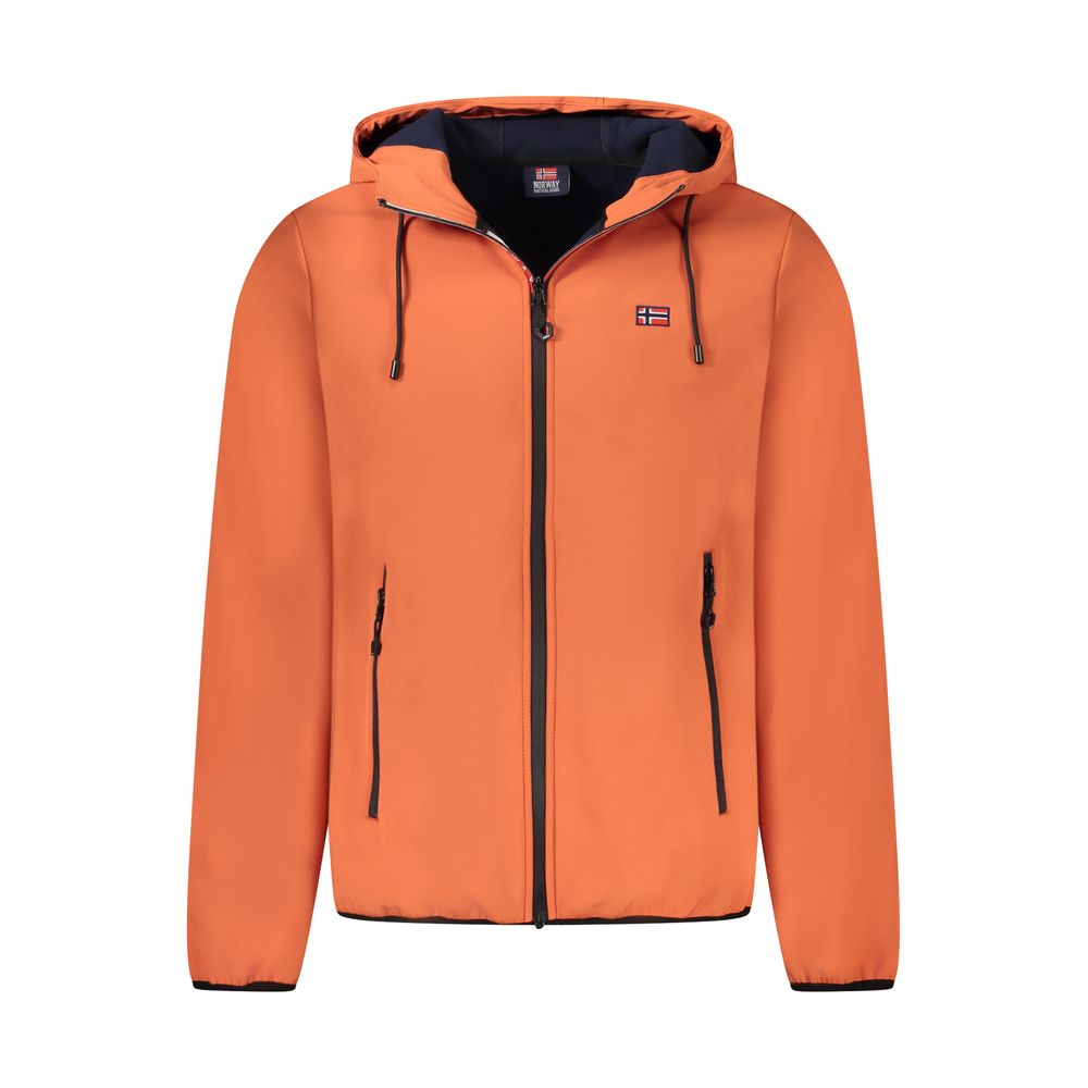 Orange Polyester Jackets & Coat