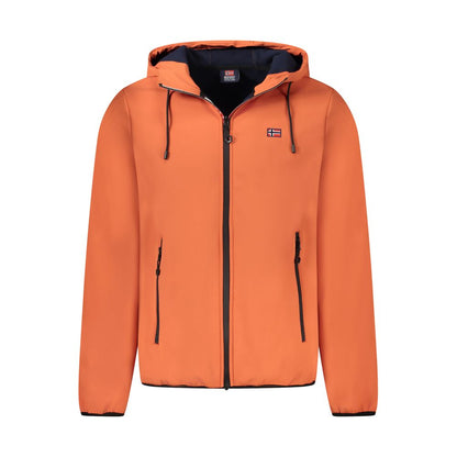 Orange Polyester Jackets & Coat