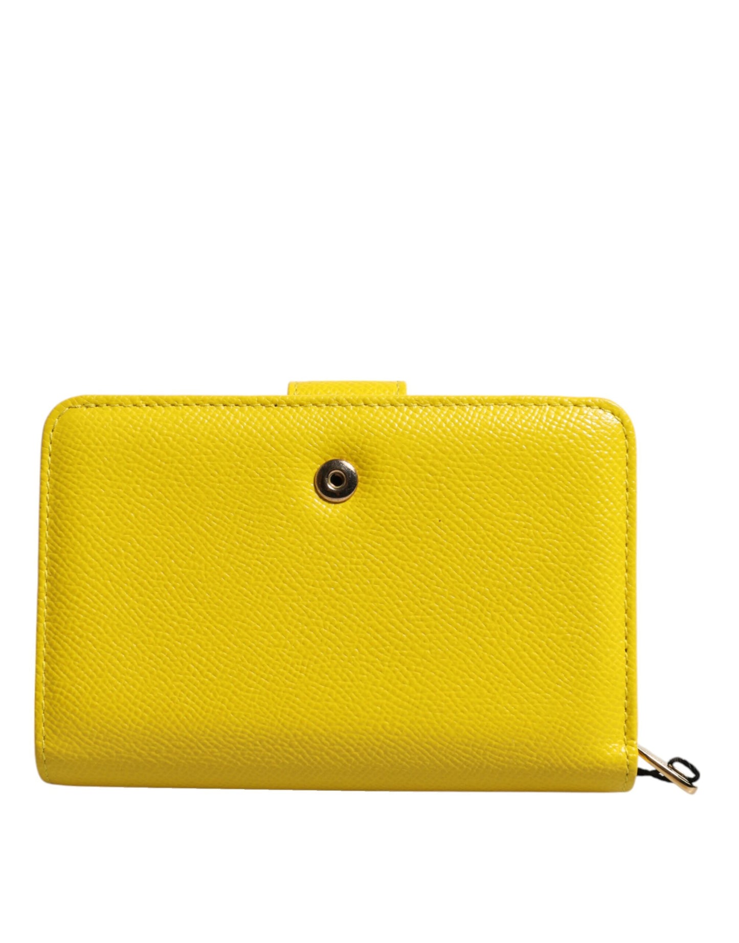 Yellow Leather Bifold Continental Clutch Wallet