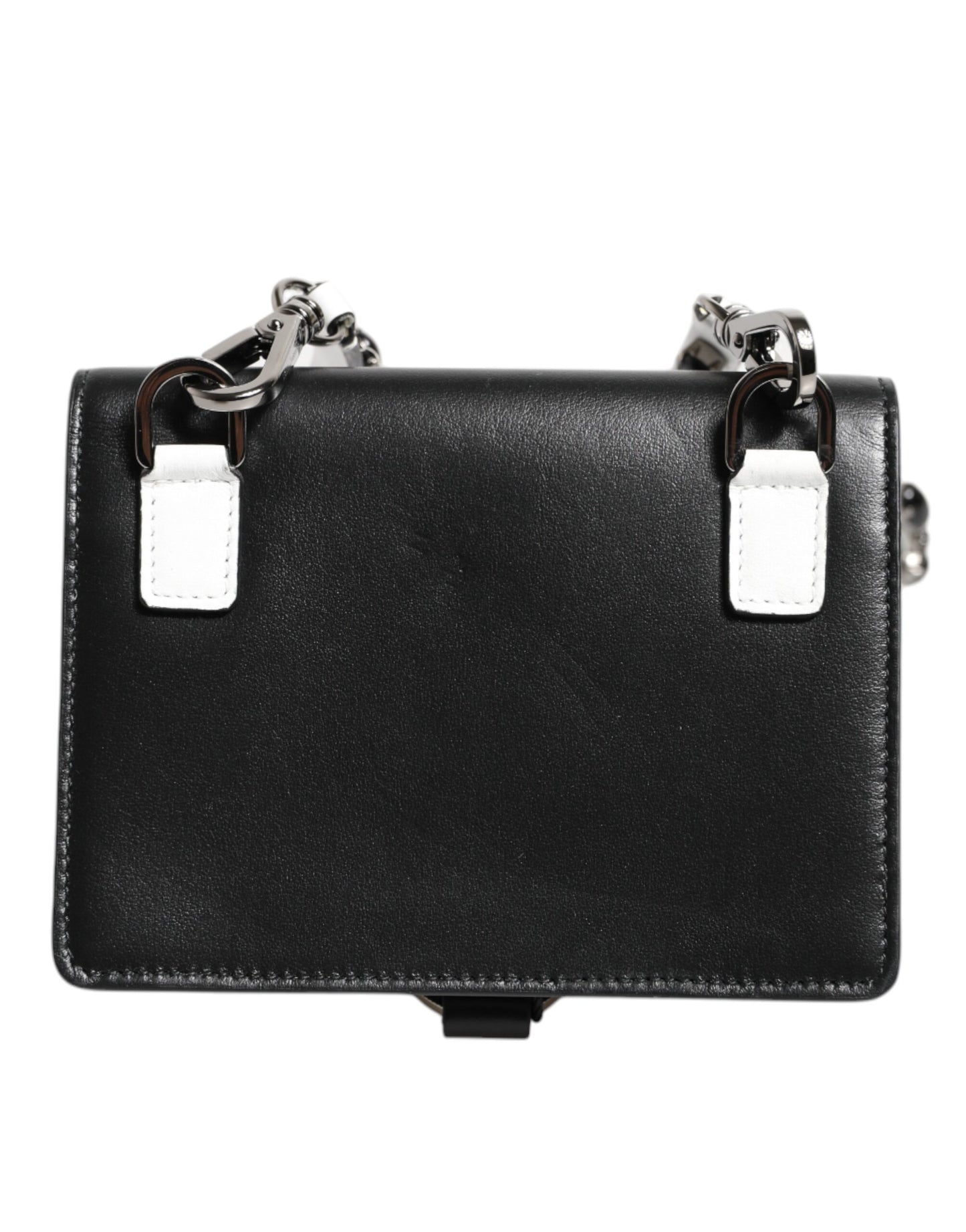 Black Leather Crystal Embellished Card Holder Wallet