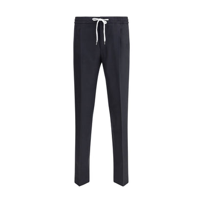 Black Fleece Wool Casual Pants