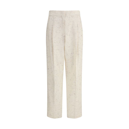Buttoned fabric Pants