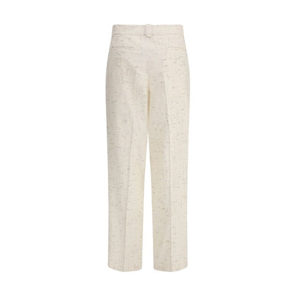 Buttoned fabric Pants
