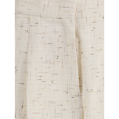 Buttoned fabric Pants