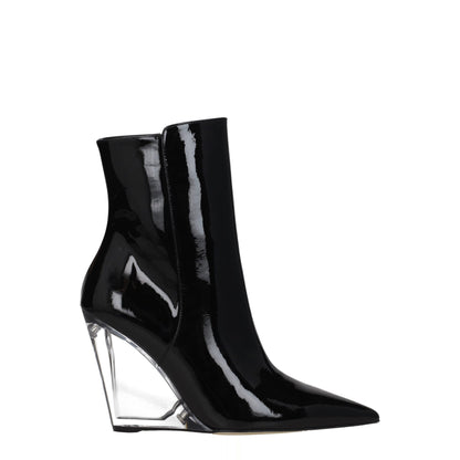 Black Leather Ankle Boots