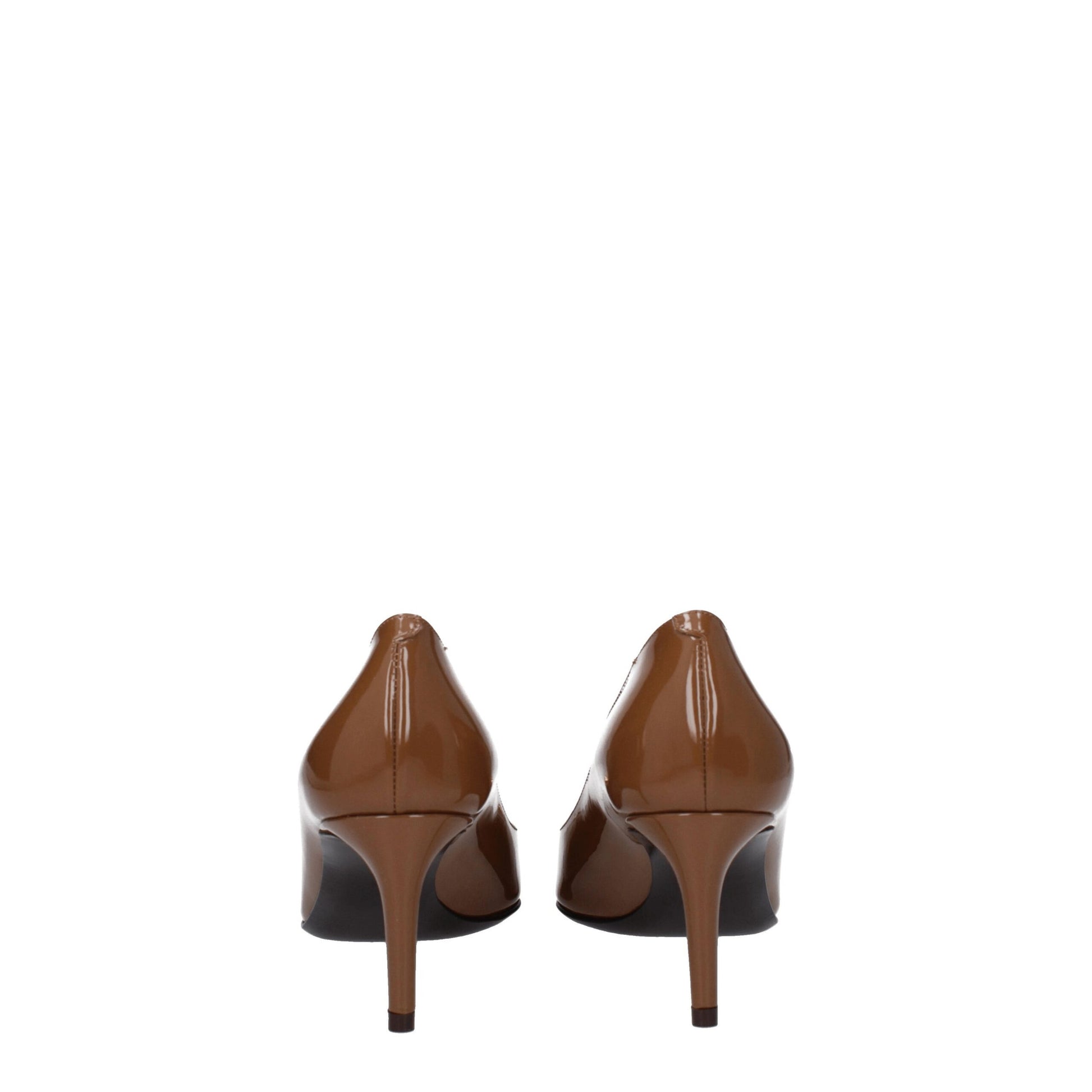 Brown Leather High Heel Pumps