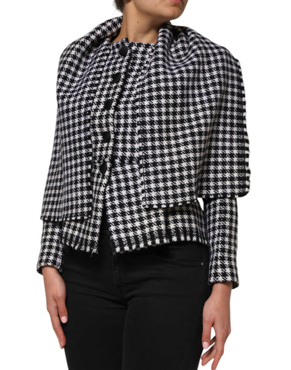 Multicolor Wool Monochrome Patterned Jacket
