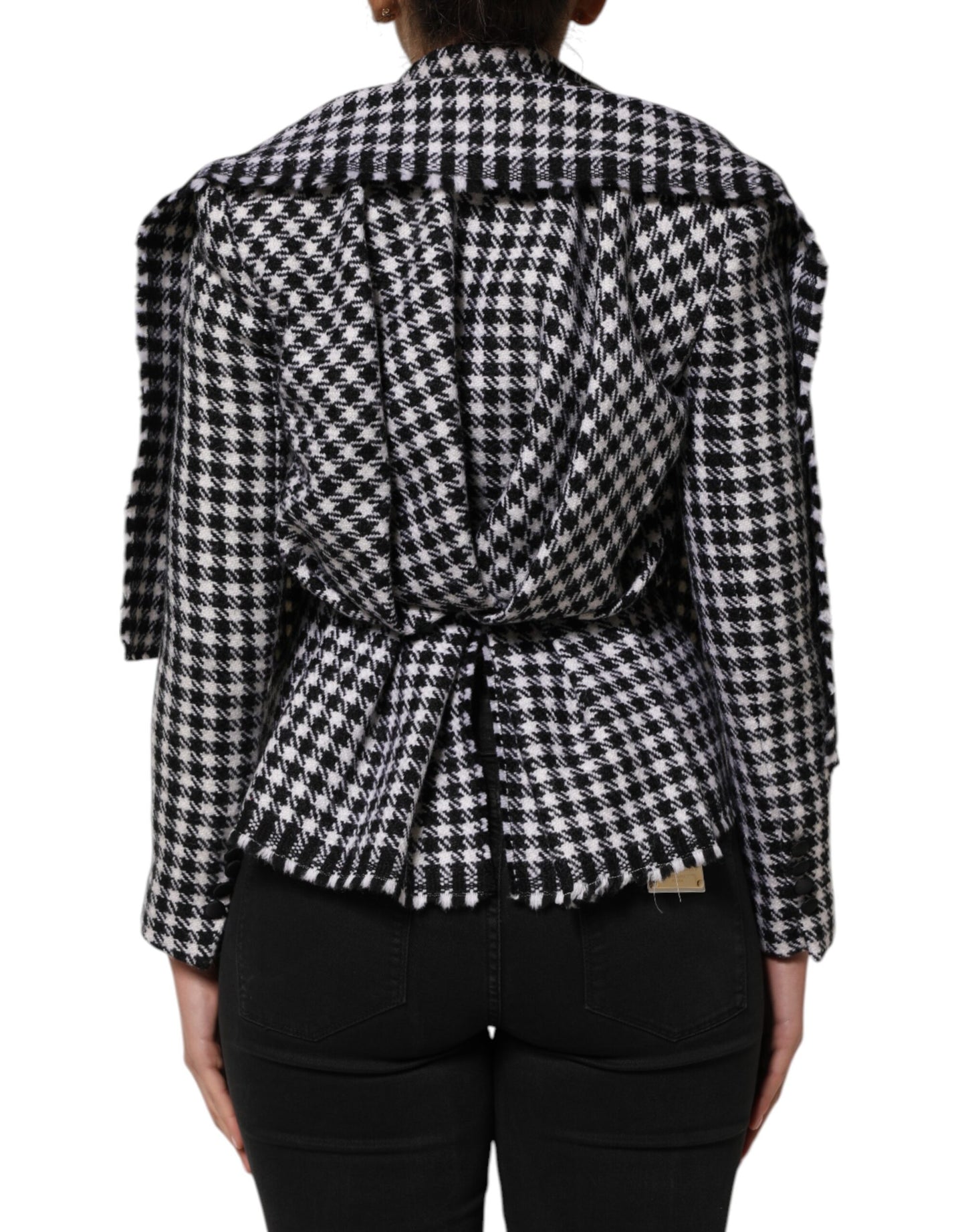 Multicolor Wool Monochrome Patterned Jacket