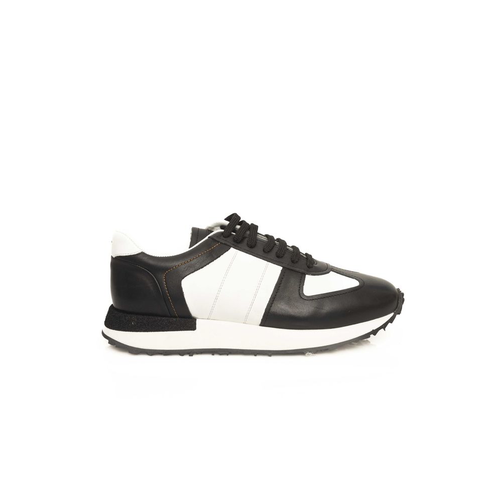 Black And White Calfskin Sneaker