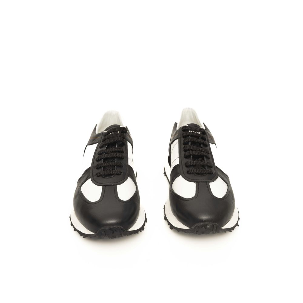 Black And White Calfskin Sneaker