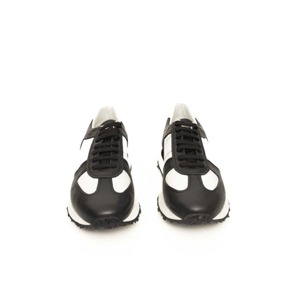 Black And White Calfskin Sneaker