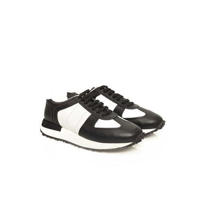 Black And White Calfskin Sneaker
