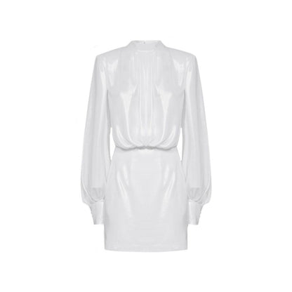 Abelia Laminated Mini Dress