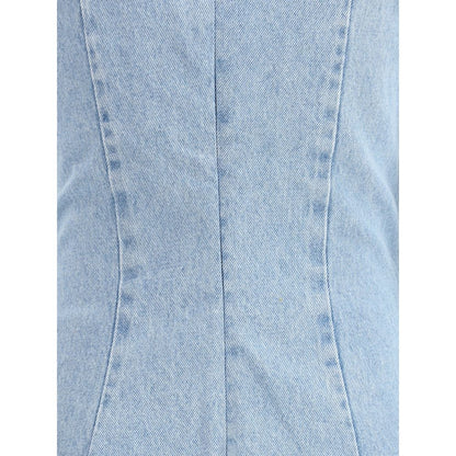 Light Blue Cotton Casual Dress