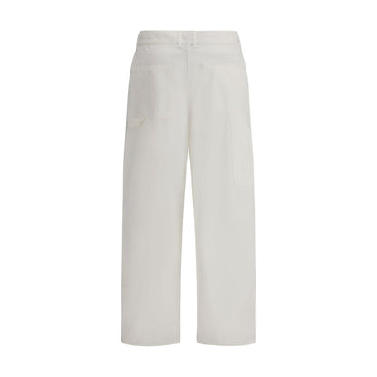 Cream Cotton Cargo Pants