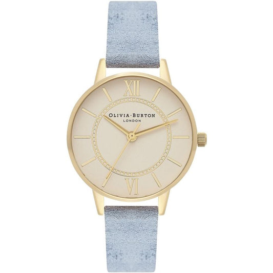 Blue Artificial Leather Watch