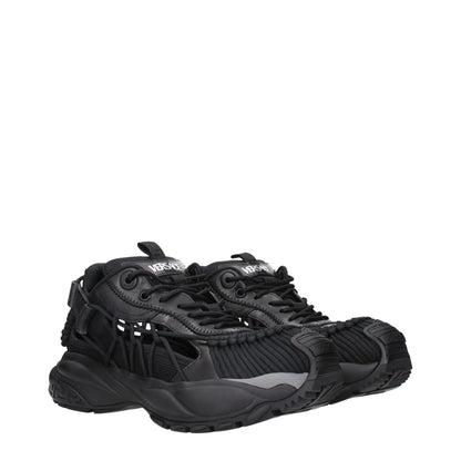 Black Leather Athletic Sneakers