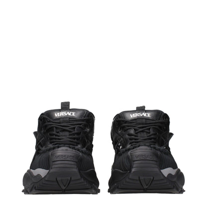 Black Leather Athletic Sneakers