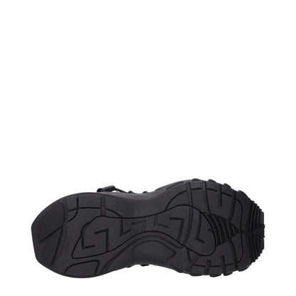 Black Leather Athletic Sneakers
