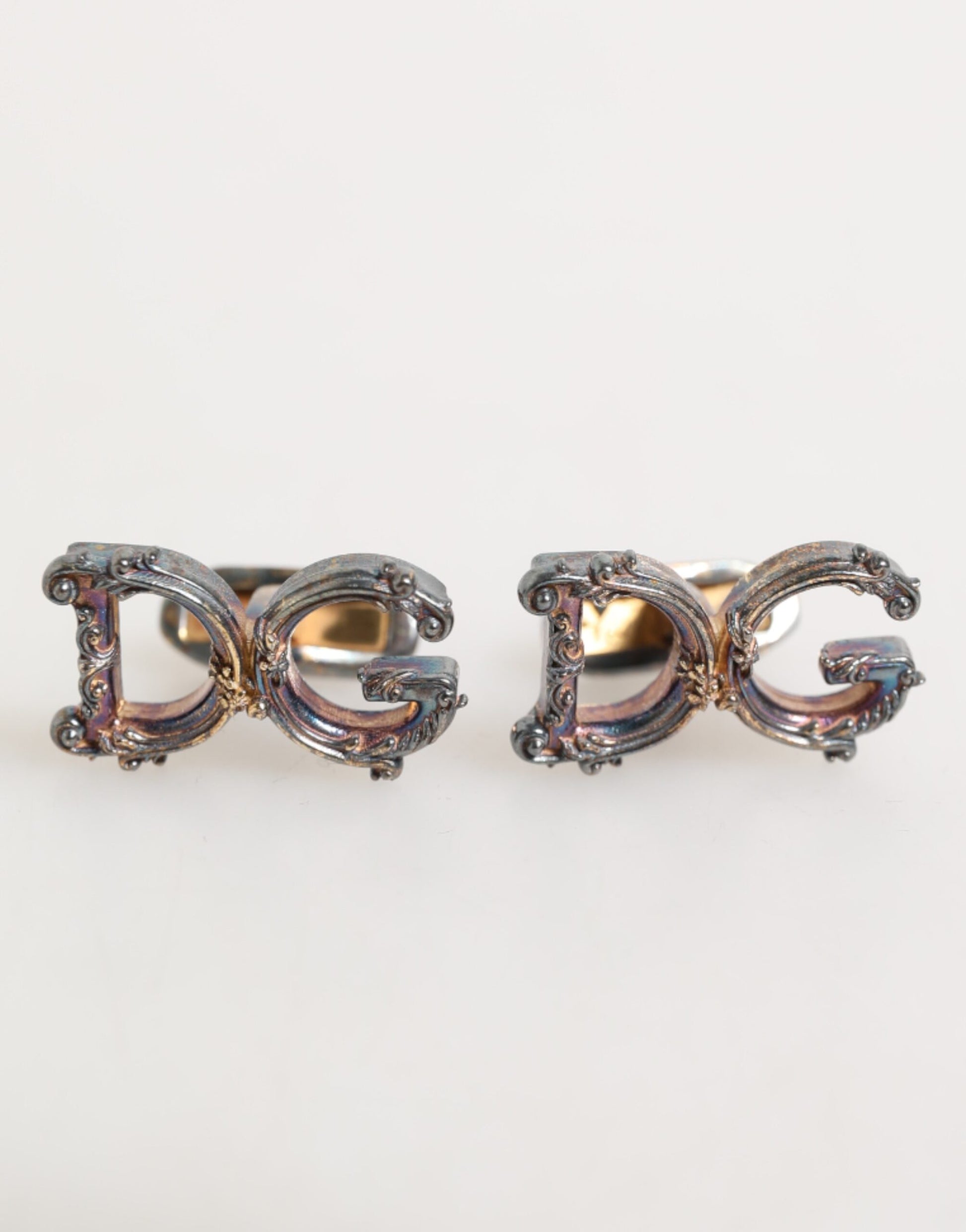 Gold Tone 925 Sterling Silver DG Logo Accessory Cufflink