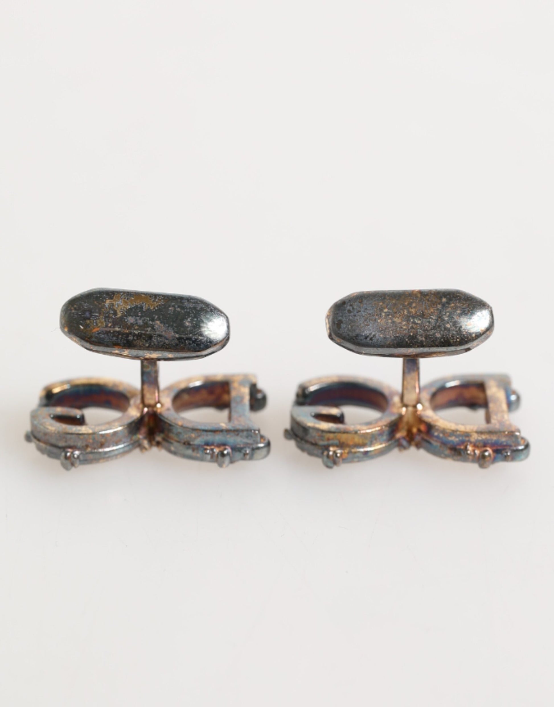 Gold Tone 925 Sterling Silver DG Logo Accessory Cufflink