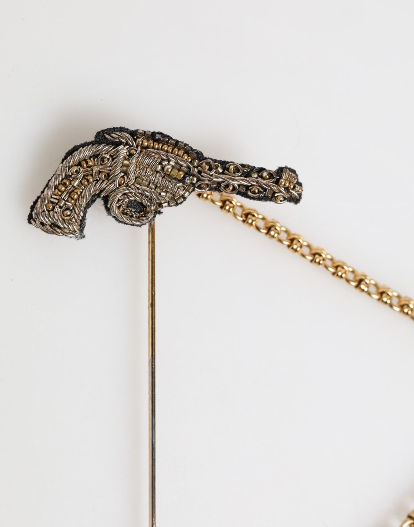 Lapel Pin Brass Copper Revolver Men Accessories Brooch