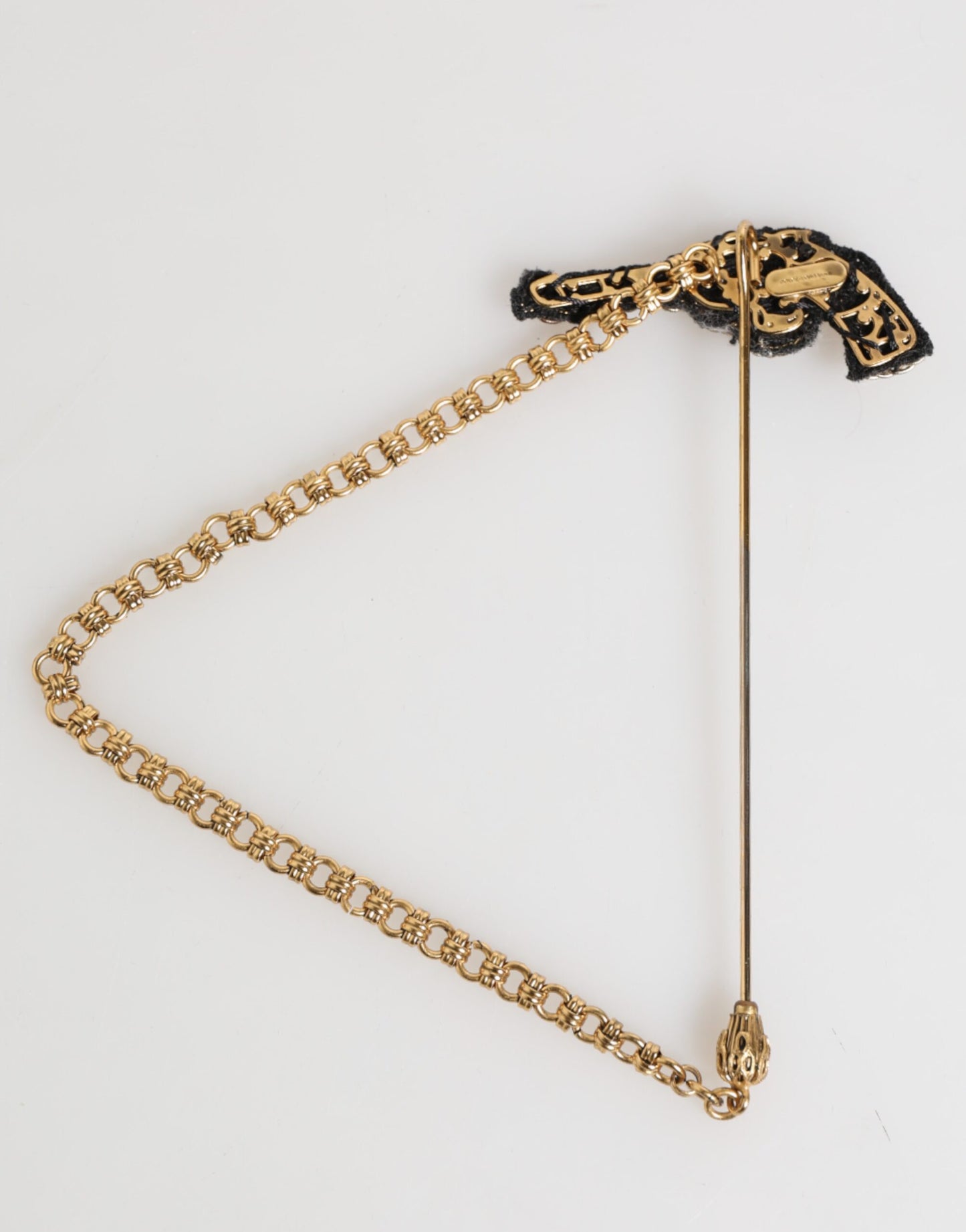 Lapel Pin Brass Copper Revolver Men Accessories Brooch