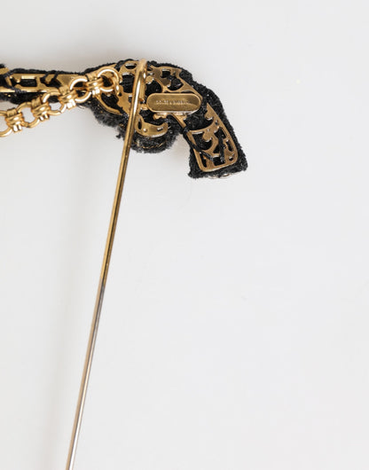 Lapel Pin Brass Copper Revolver Men Accessories Brooch