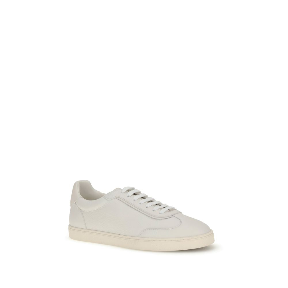 White Rubber Low Top Sneakers