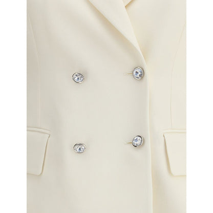 Cream Fleece Wool Blazer