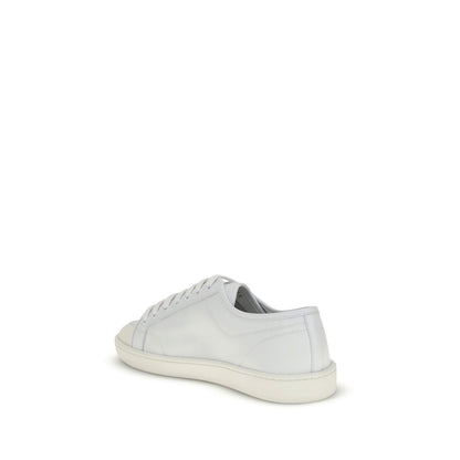 White Calf Leather Bos Taurus Low Top Sneakers
