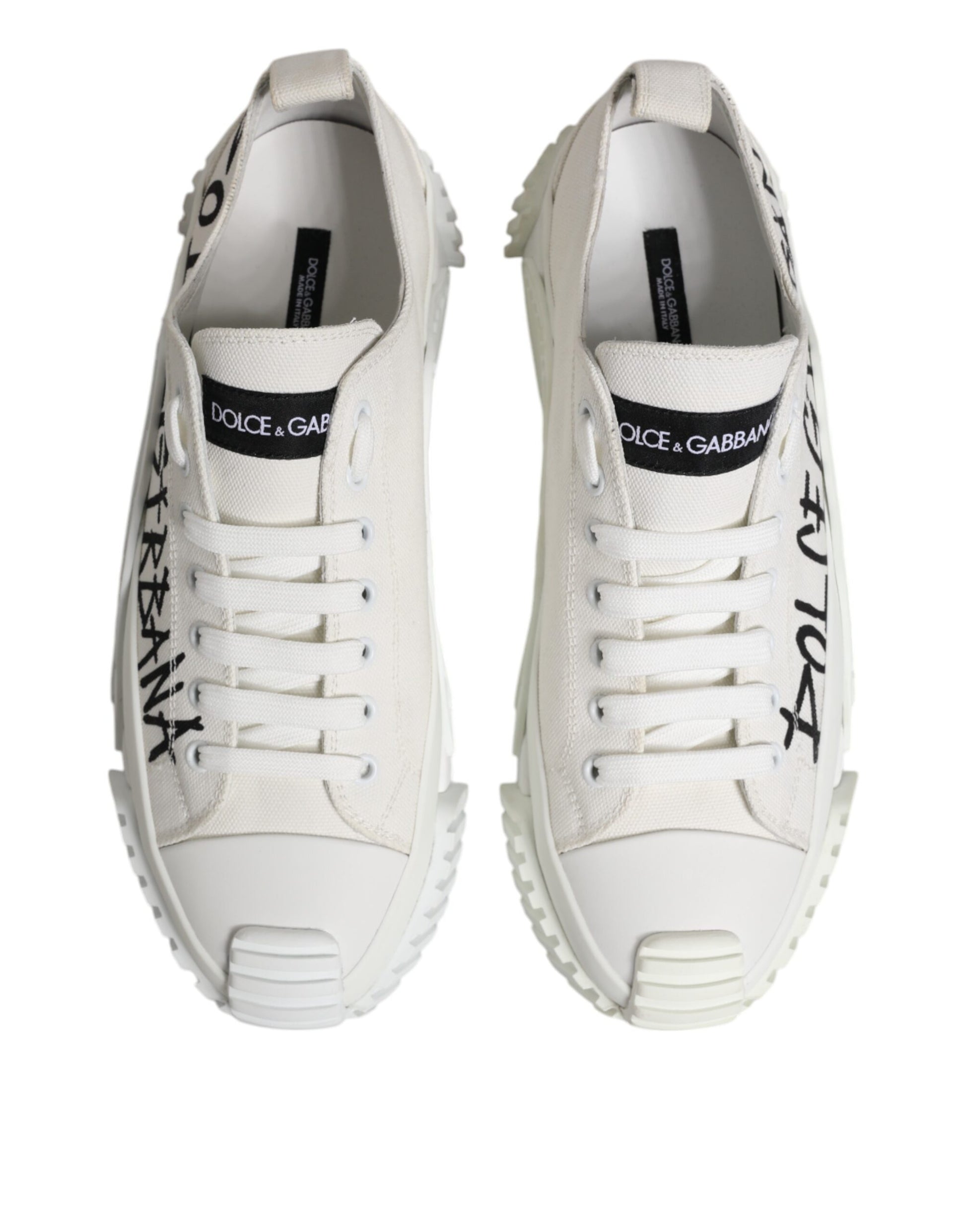 White Logo Graffiti Low Top Sneakers Shoes