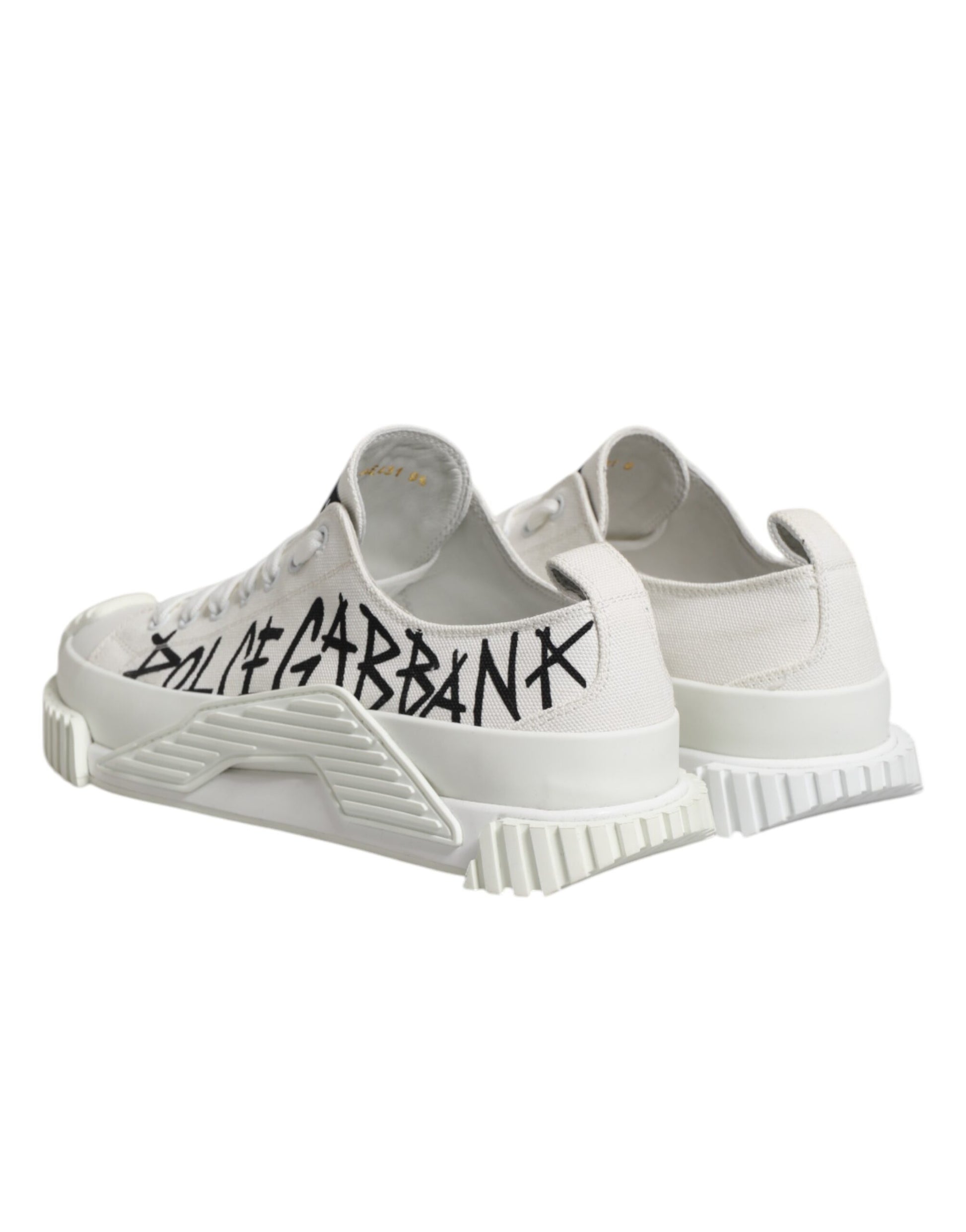 White Logo Graffiti Low Top Sneakers Shoes