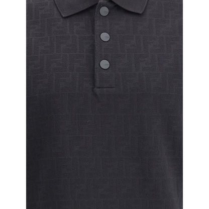 Black Cotton Polo Shirt