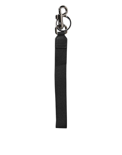 Black Blue DG Logo Polyester Brass Holder Keychain Keyring