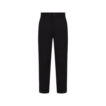 Black Recycled Cotton Chino Pants