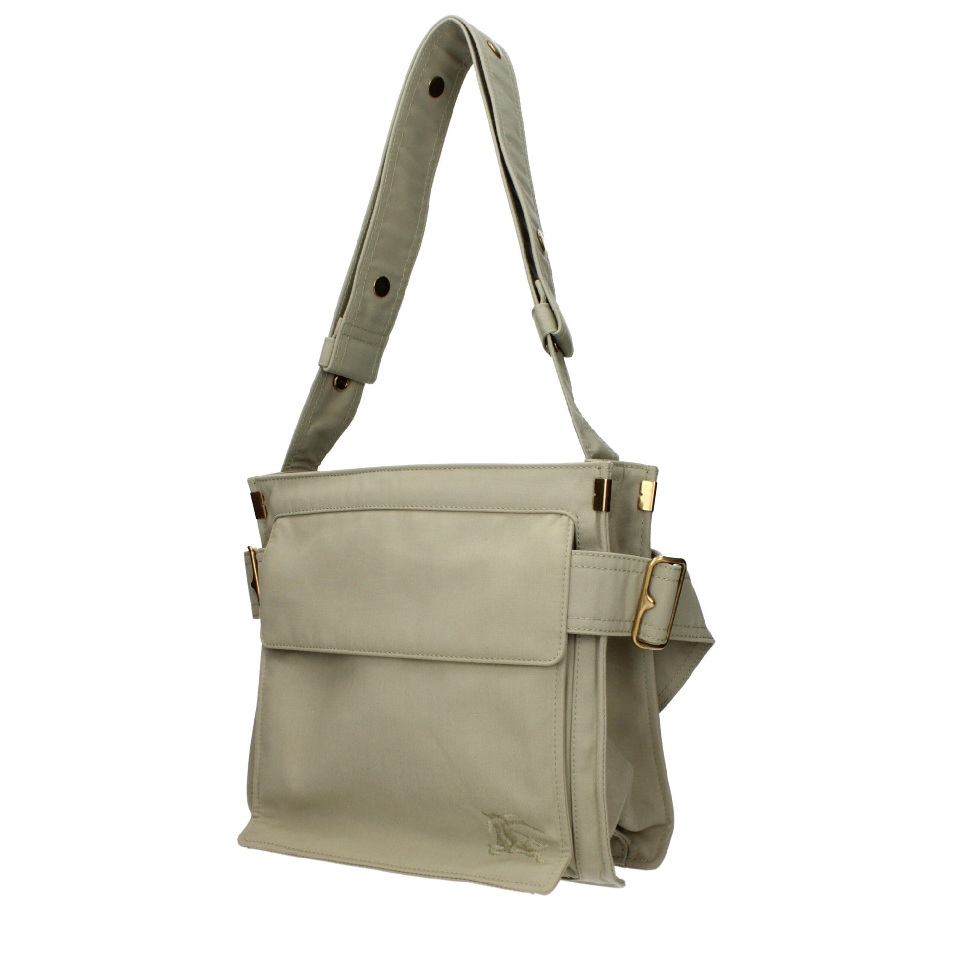 Green Fabric Shoulder Bags