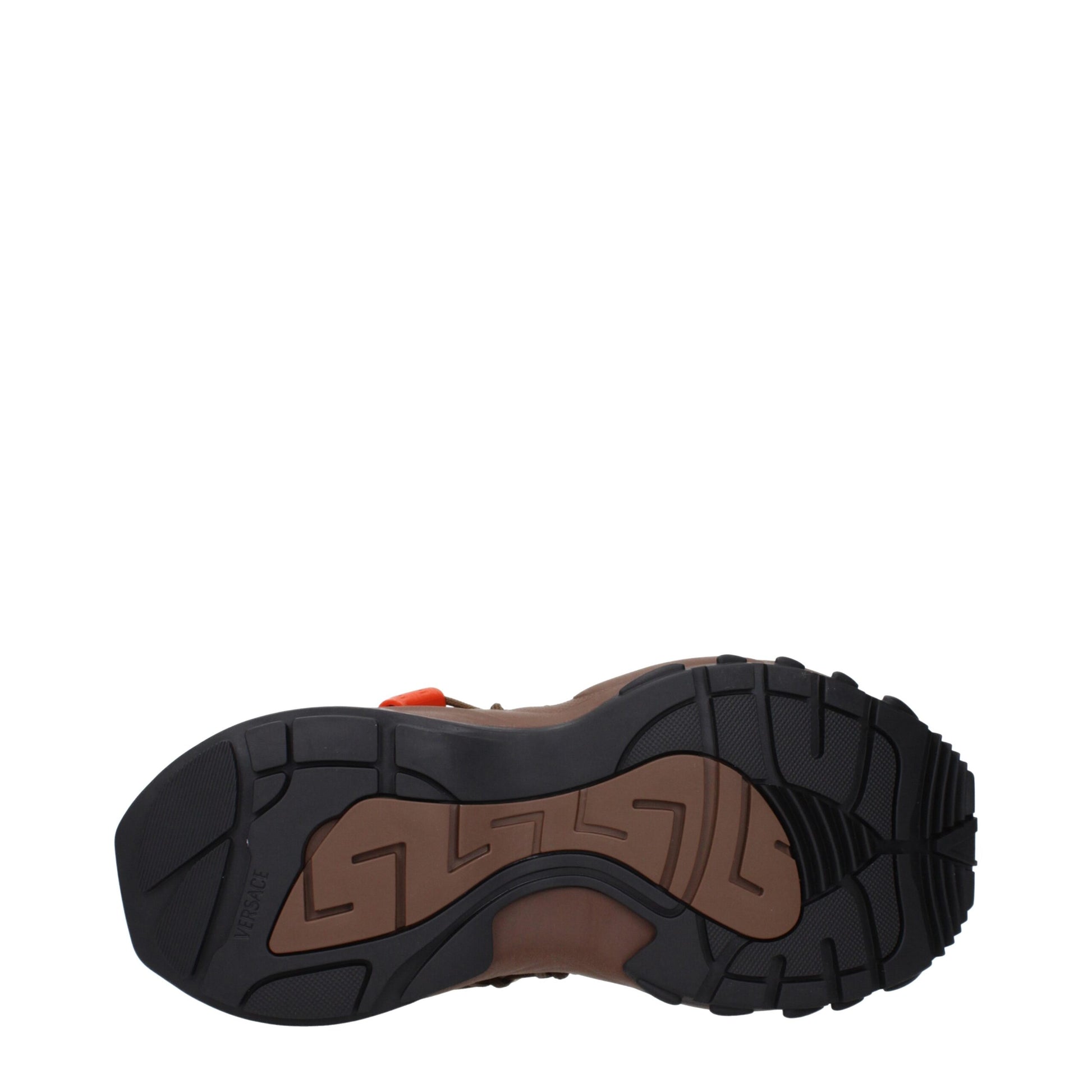 Brown Fabric Athletic Sneakers