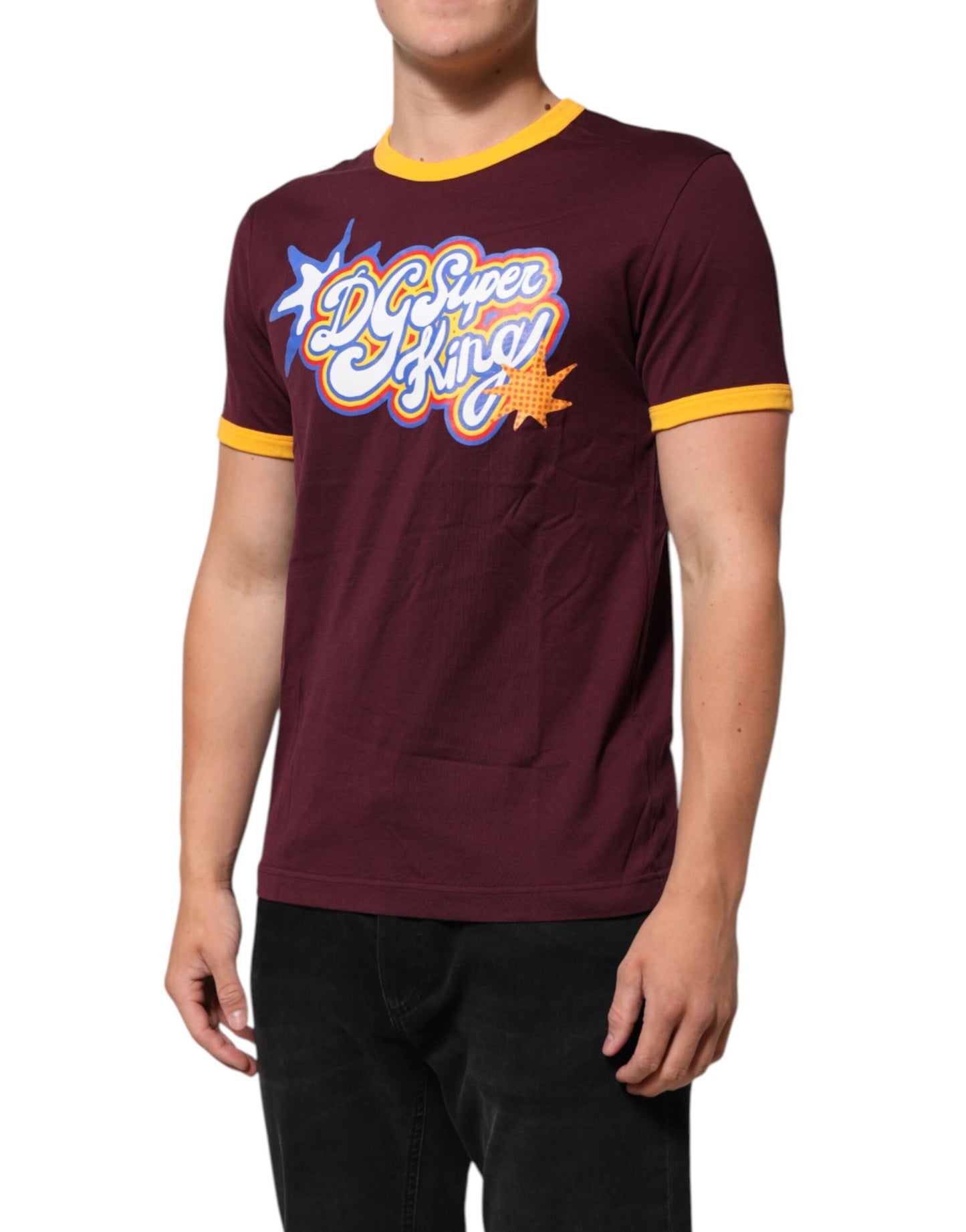 Burgundy Cotton DG Super King Logo T-Shirt