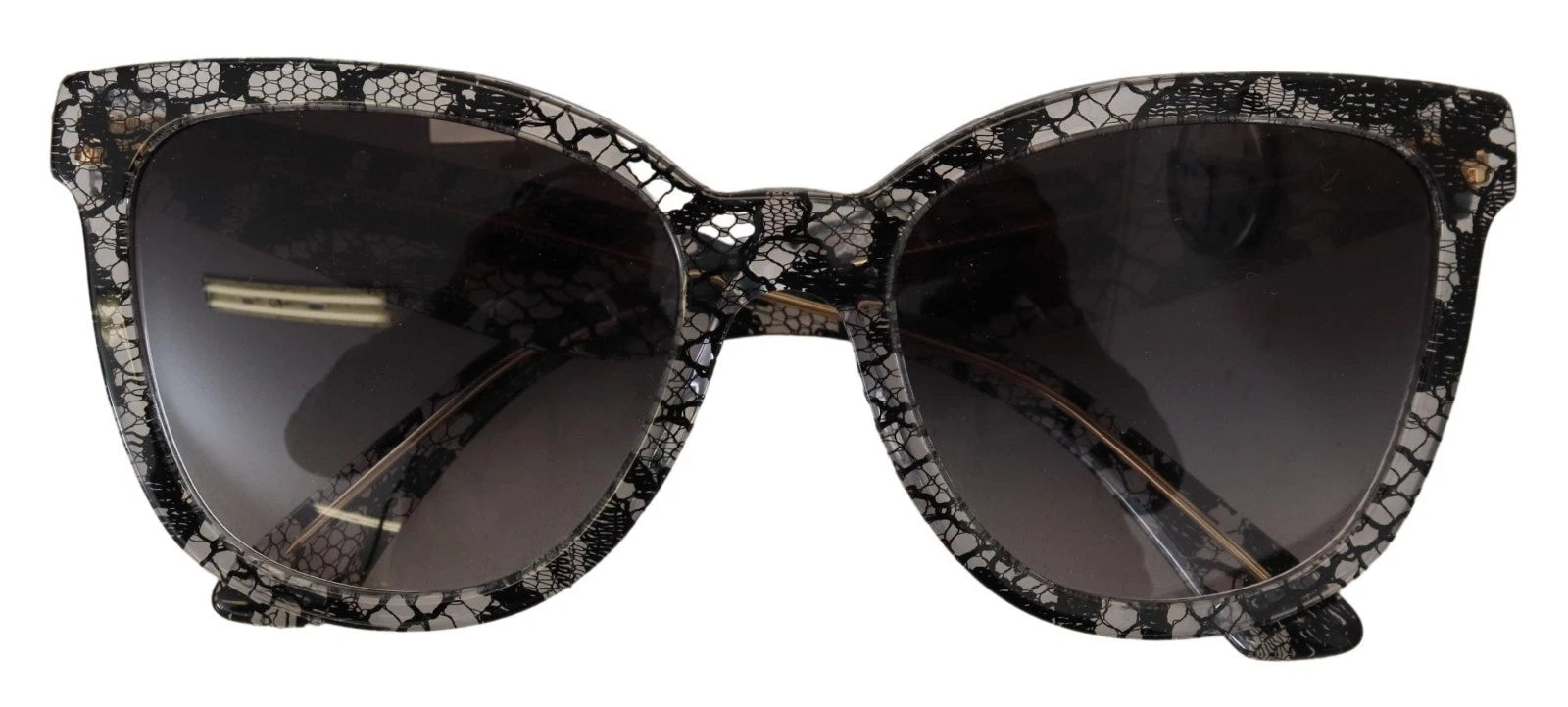 DG4190 Black Lace Acetate Crystal Round Sunglasses